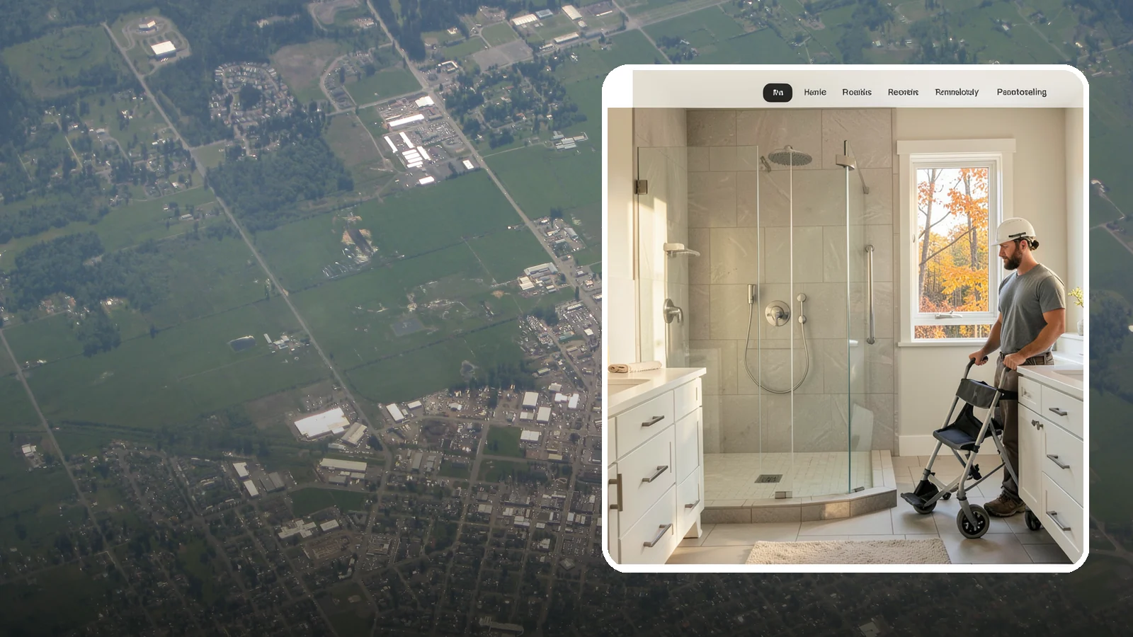 Roll-In Shower Installation in Enumclaw, King County, WA - We build curbless roll-in showers that let a wheelchair or walker enter without a single step.