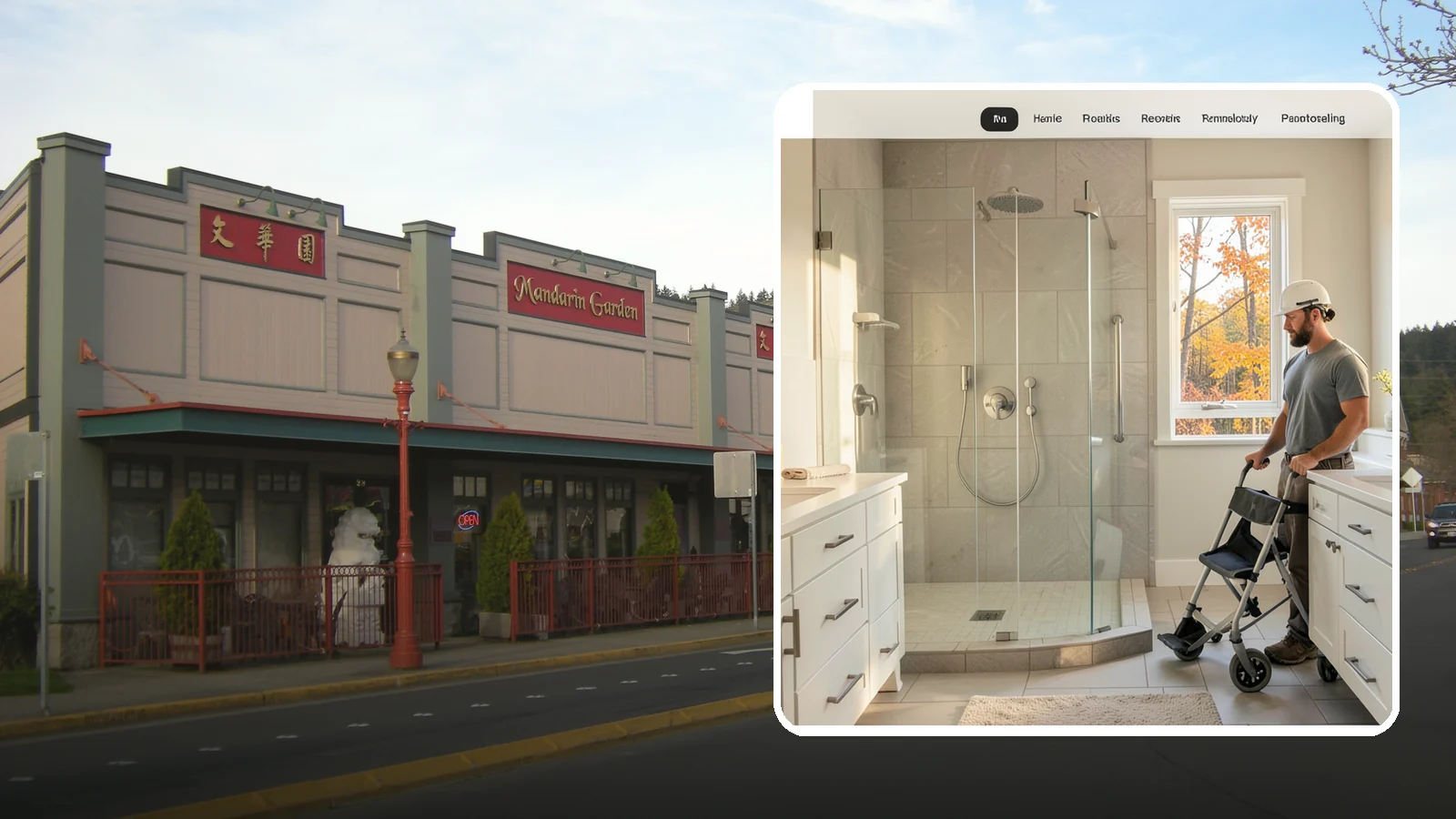 Roll-In Shower Installation in Issaquah, King County, WA - We build curbless roll-in showers that let a wheelchair or walker enter without a single step.