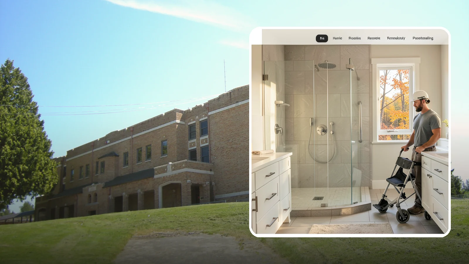 Roll-In Shower Installation in Maple Valley, King County, WA - We build curbless roll-in showers that let a wheelchair or walker enter without a single step.