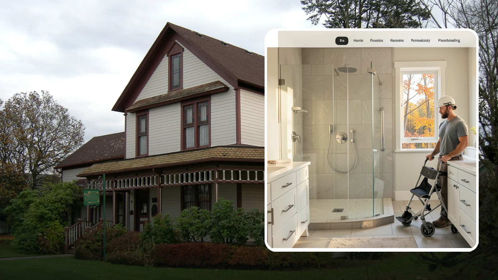 Roll-In Shower Installation in Sumner, Pierce County, WA - We build curbless roll-in showers that let a wheelchair or walker enter without a single step.
