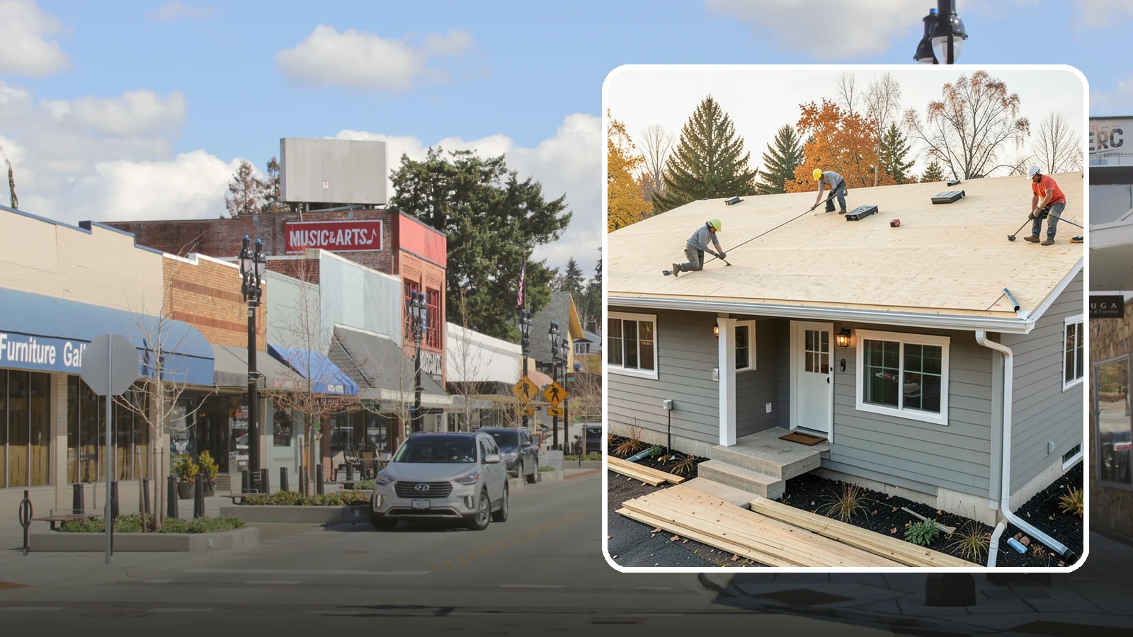 Roof Decking Installation in Bothell, King County, WA - New roof decking that gives your roofing a solid, moisture-resistant base built to code.