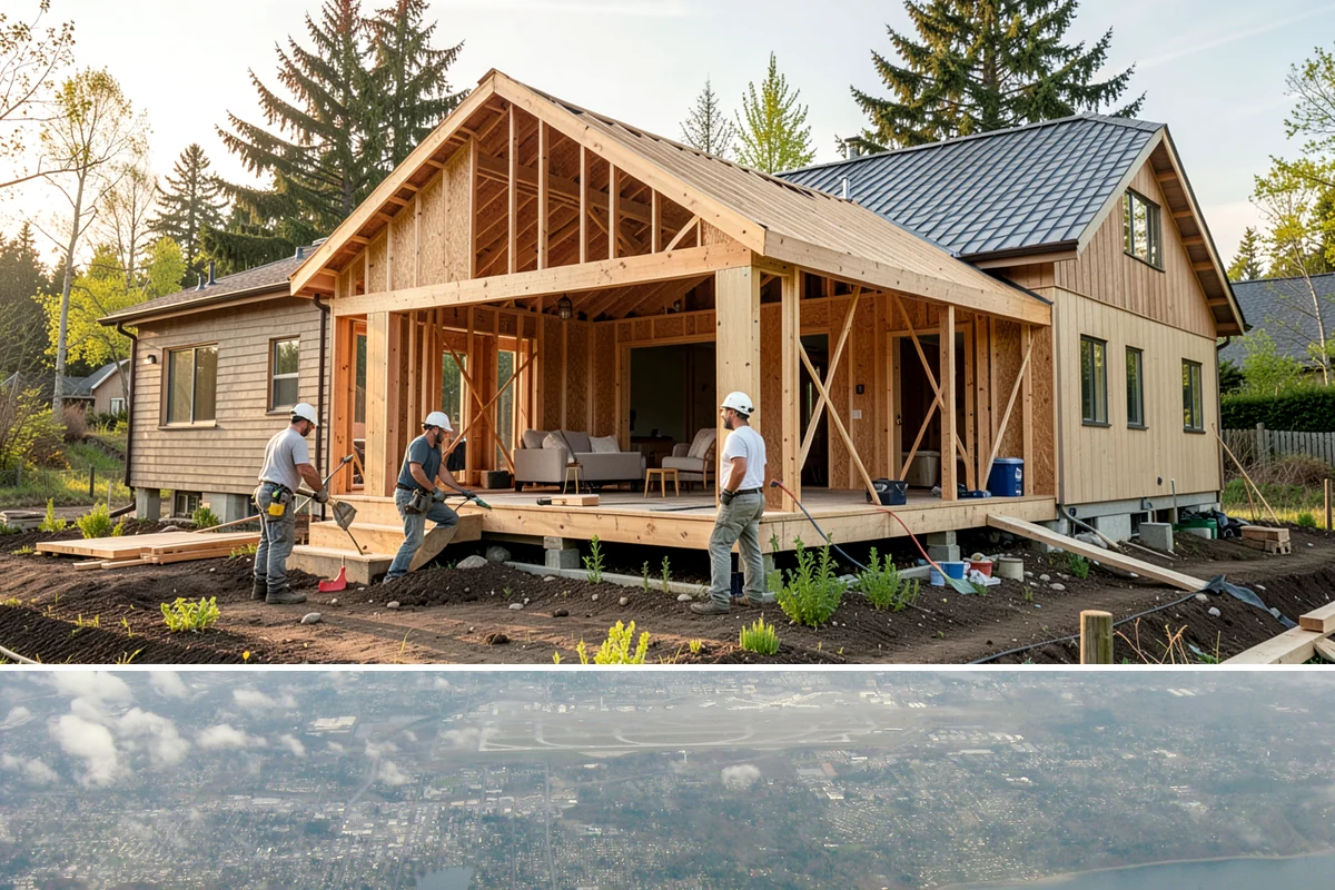 Roof Decking Installation in Burien, King County, WA - Dry conditions are important so exposed decking stays protected before the roofing goes on.
