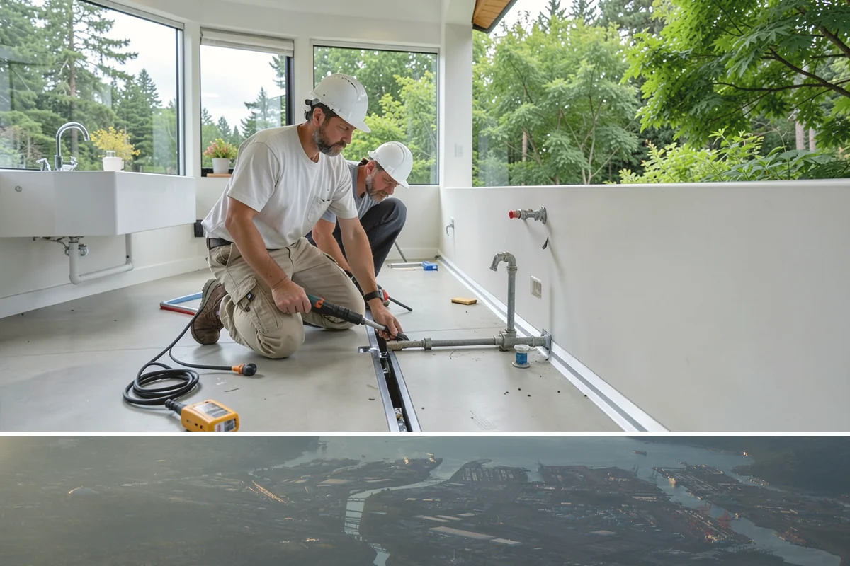 Roof Decking Installation in Fife, Pierce County, WA - Dry conditions are important so exposed decking stays protected before the roofing goes on.