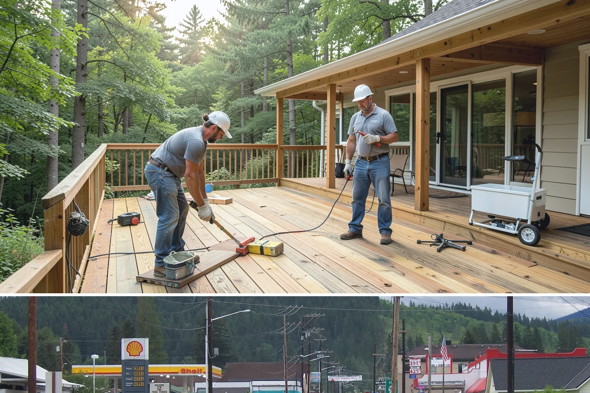 Roof Decking Installation in Granite Falls, Snohomish County, WA - Dry conditions are important so exposed decking stays protected before the roofing goes on.