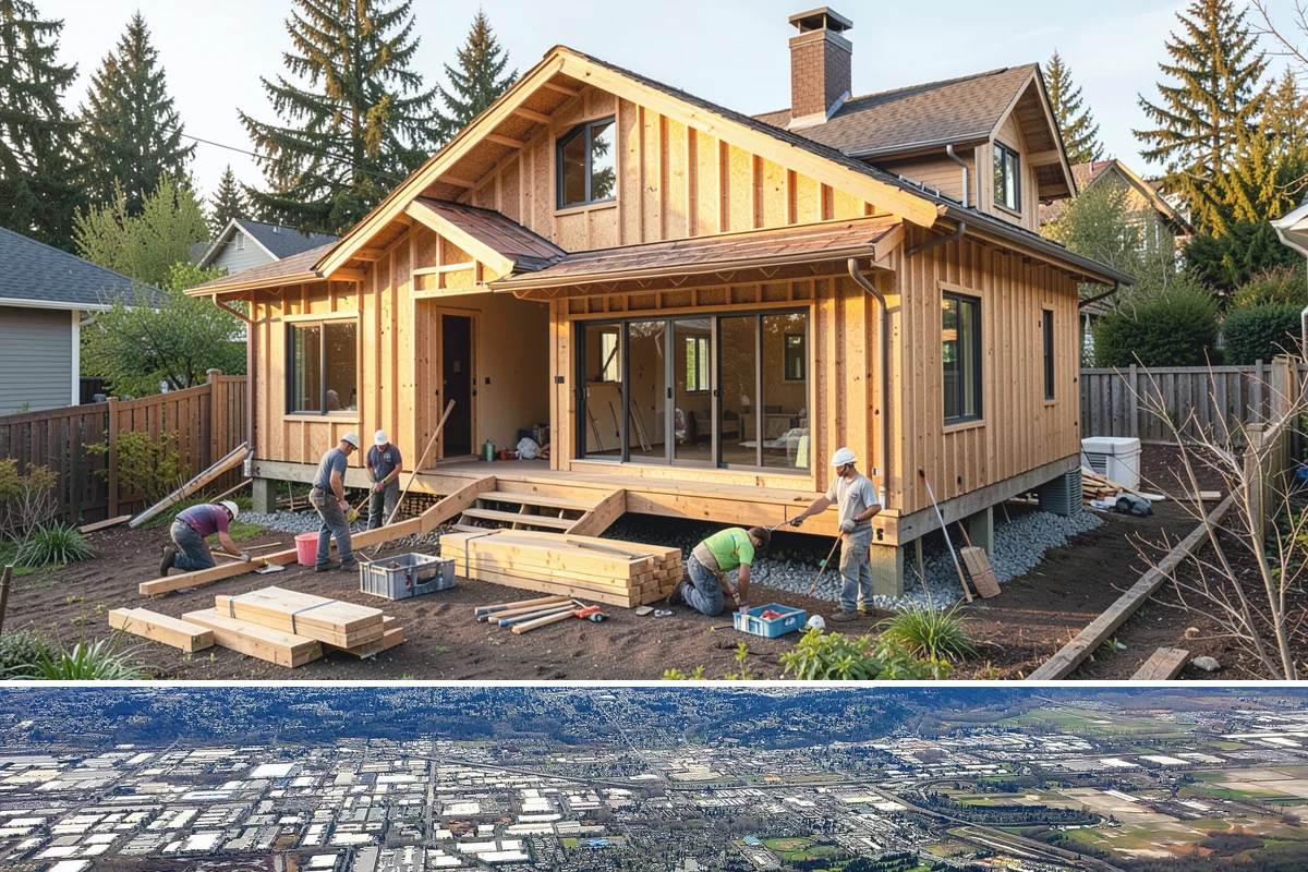 Roof Decking Installation in Kent, King County, WA - Dry conditions are important so exposed decking stays protected before the roofing goes on.