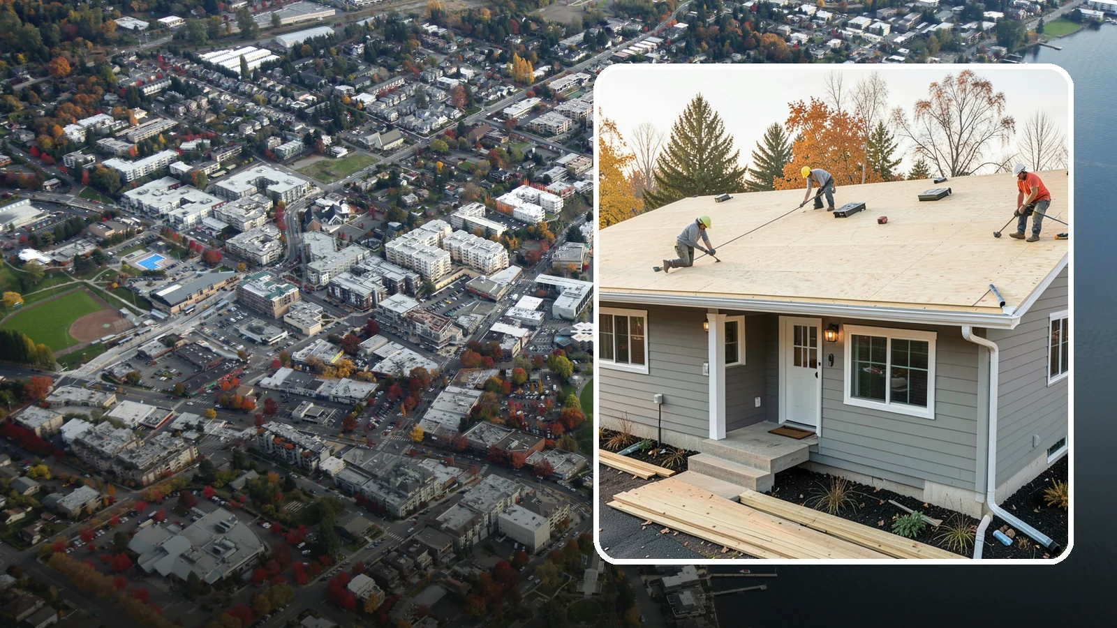 Roof Decking Installation in Kirkland, King County, WA - New roof decking that gives your roofing a solid, moisture-resistant base built to code.