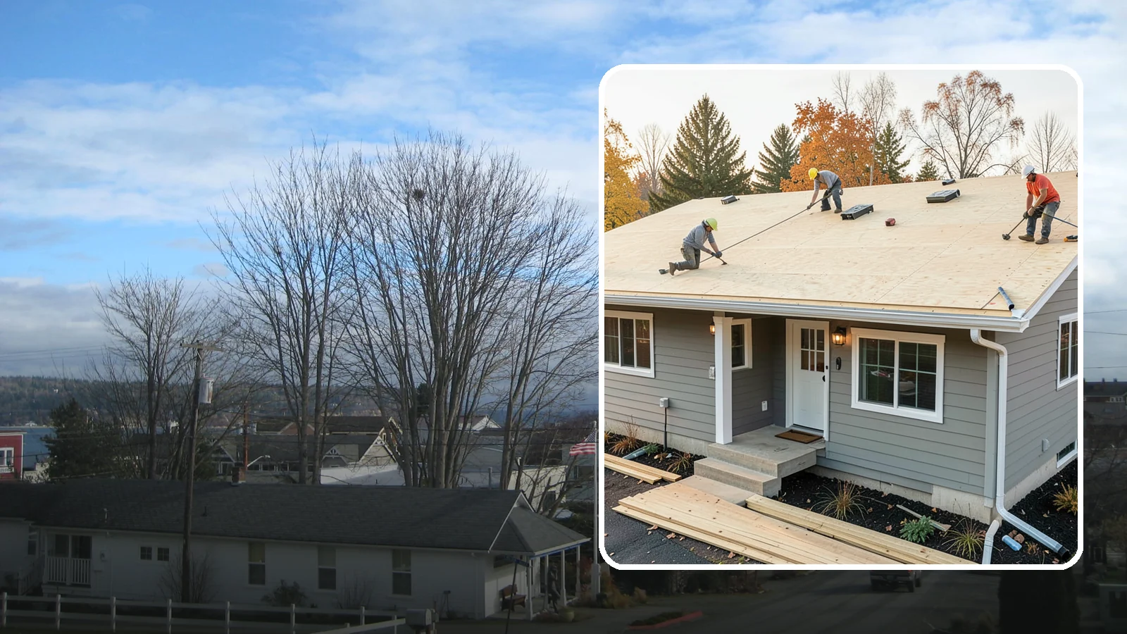 Roof Decking Installation in Langley, Island County, WA - New roof decking that gives your roofing a solid, moisture-resistant base built to code.