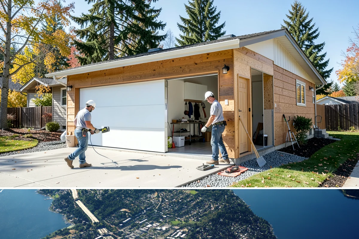 Roof Decking Installation in Mercer Island, King County, WA - Dry conditions are important so exposed decking stays protected before the roofing goes on.