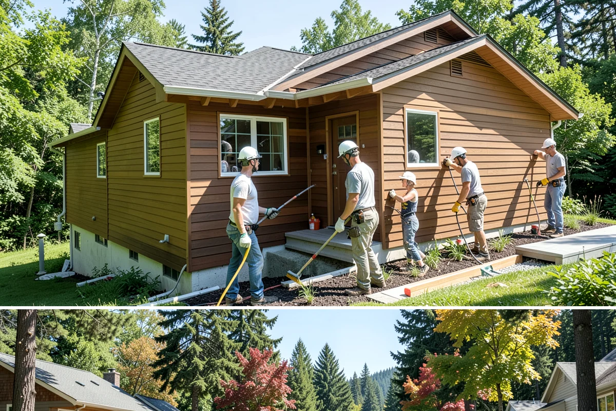 Roof Decking Installation in Orting, Pierce County, WA - Dry conditions are important so exposed decking stays protected before the roofing goes on.