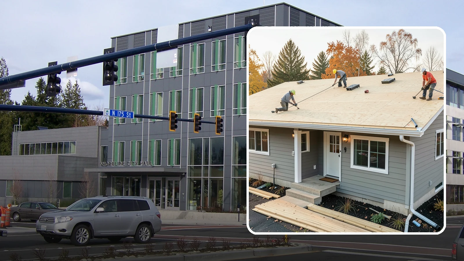 Roof Decking Installation in Shoreline, King County, WA - New roof decking that gives your roofing a solid, moisture-resistant base built to code.