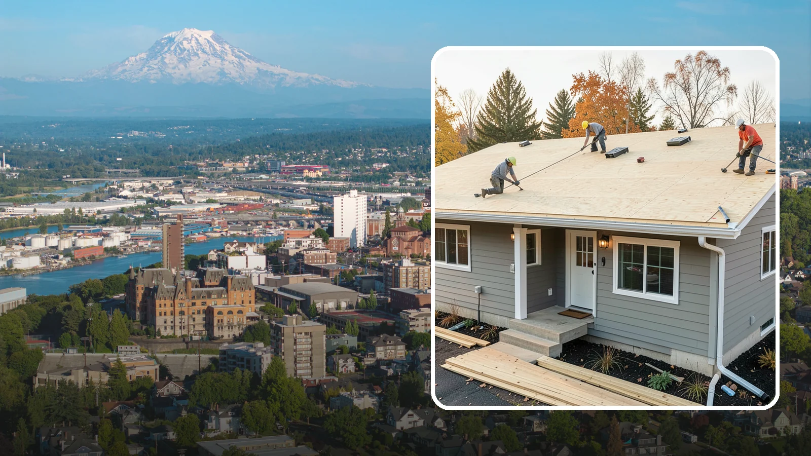Roof Decking Installation in Tacoma, Pierce County, WA - New roof decking that gives your roofing a solid, moisture-resistant base built to code.