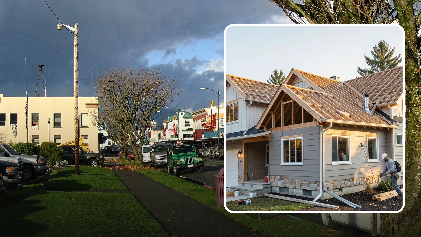 Roof Framing in Arlington, Snohomish County, WA - Structural roof framing engineered to carry Northwest rain, wind, and snow loads on new builds and additions.
