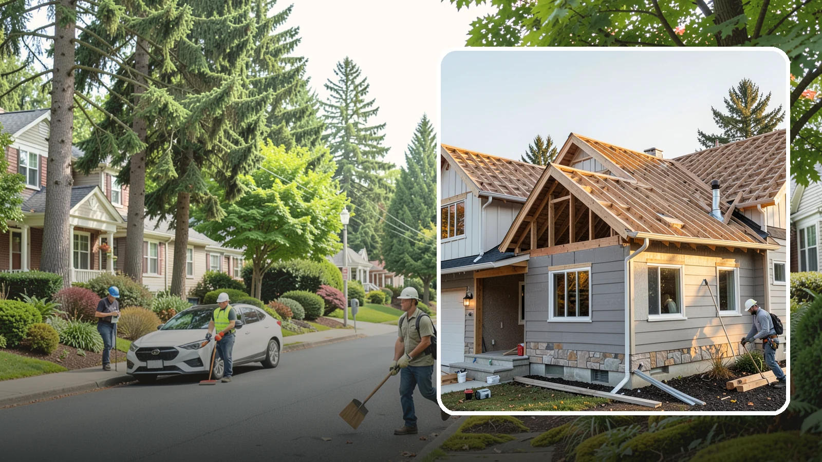 Roof Framing in Beaux Arts Village, King County, WA - Structural roof framing engineered to carry Northwest rain, wind, and snow loads on new builds and additions.