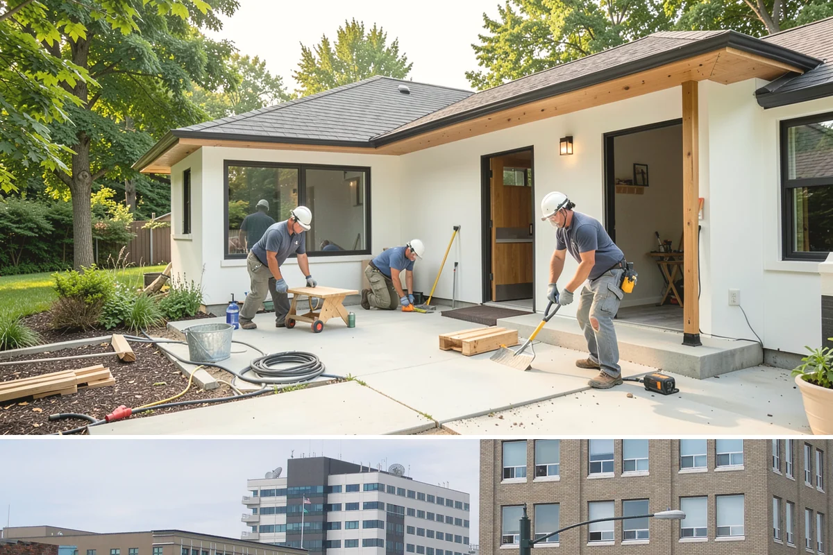 Roof Framing in Everett, Snohomish County, WA - Framing in drier weather keeps lumber protected and the schedule moving toward a dried-in roof.