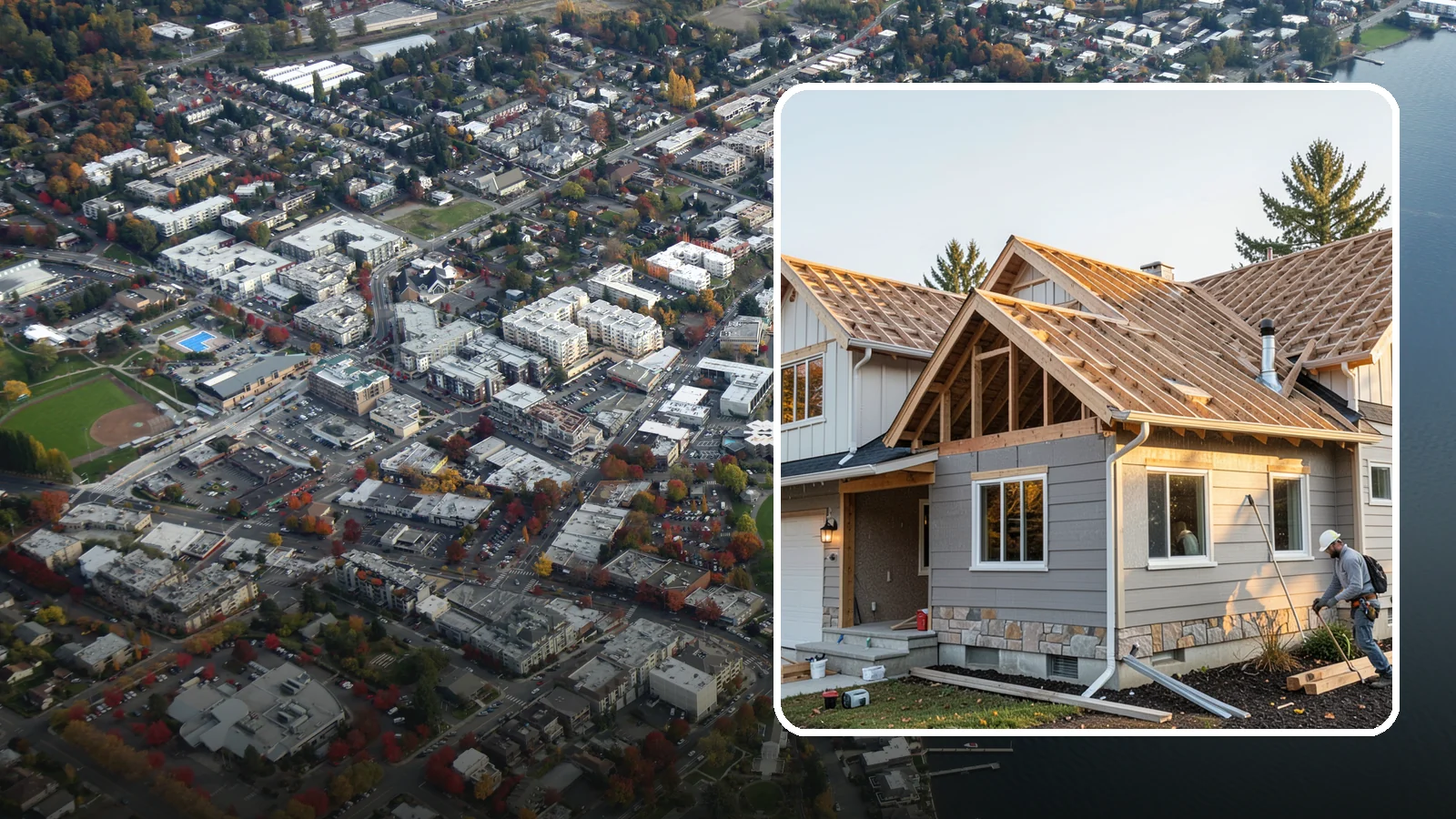 Roof Framing in Kirkland, King County, WA - Structural roof framing engineered to carry Northwest rain, wind, and snow loads on new builds and additions.