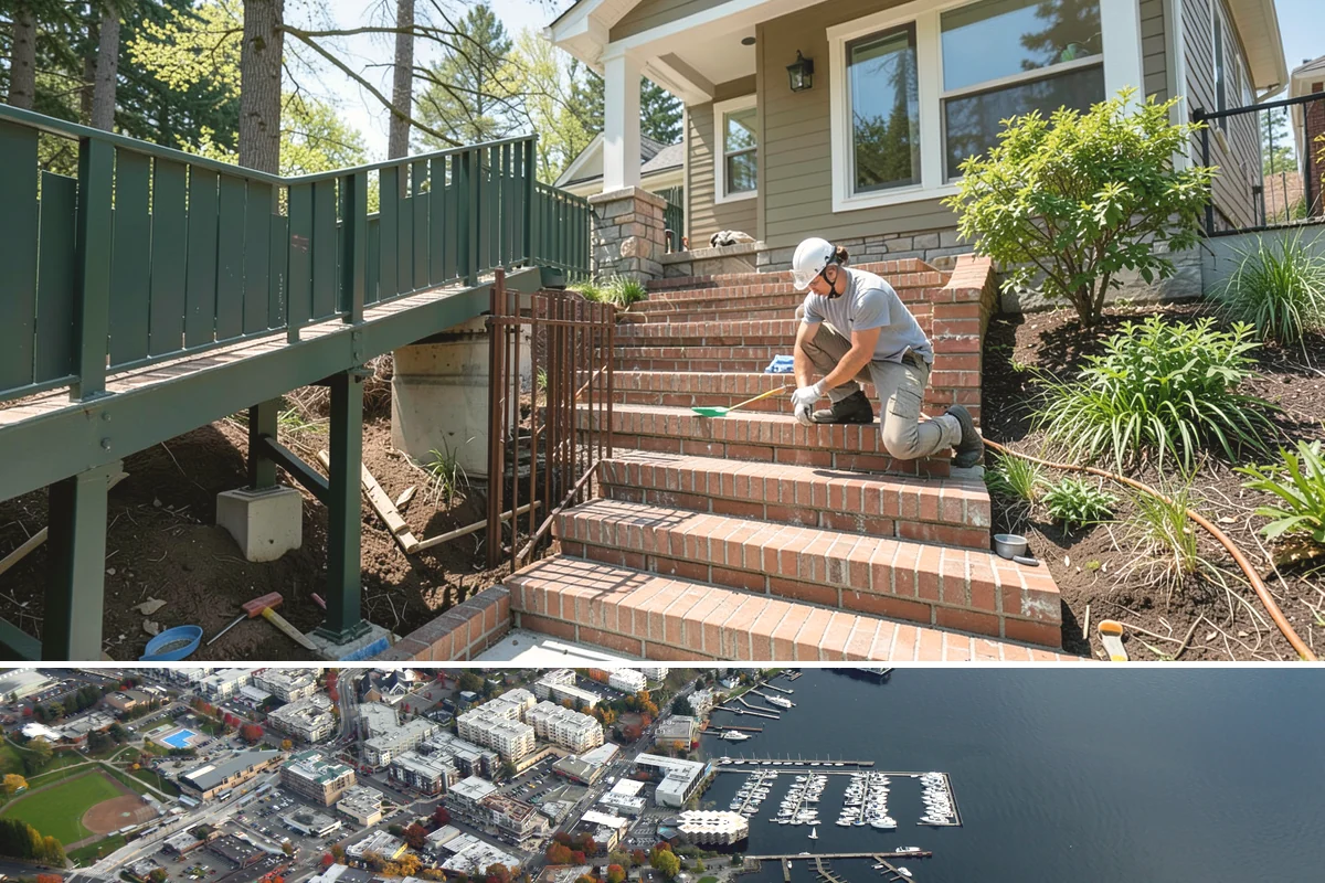 Roof Framing in Kirkland, King County, WA - Framing in drier weather keeps lumber protected and the schedule moving toward a dried-in roof.