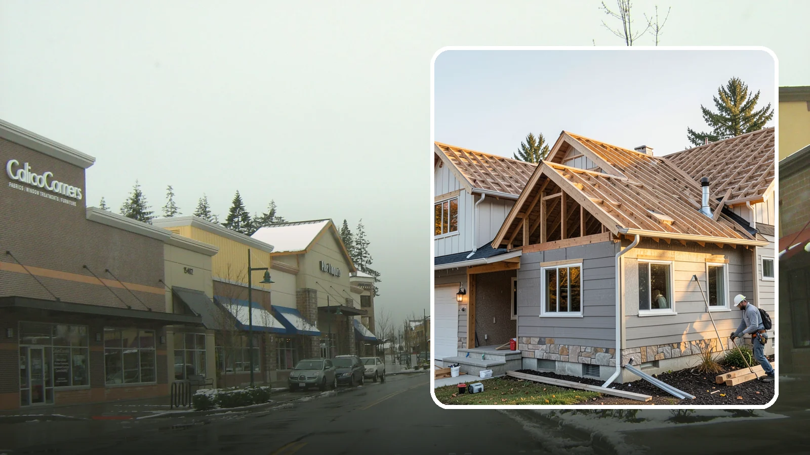 Roof Framing in Mill Creek, Snohomish County, WA - Structural roof framing engineered to carry Northwest rain, wind, and snow loads on new builds and additions.