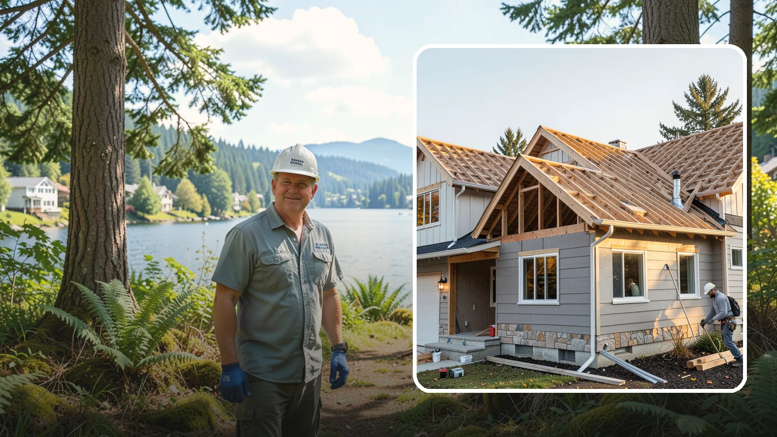 Roof Framing in Milton, King County, WA - Structural roof framing engineered to carry Northwest rain, wind, and snow loads on new builds and additions.
