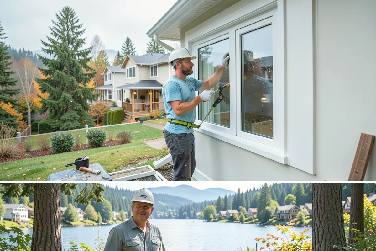 Roof Framing in Milton, King County, WA - Framing in drier weather keeps lumber protected and the schedule moving toward a dried-in roof.