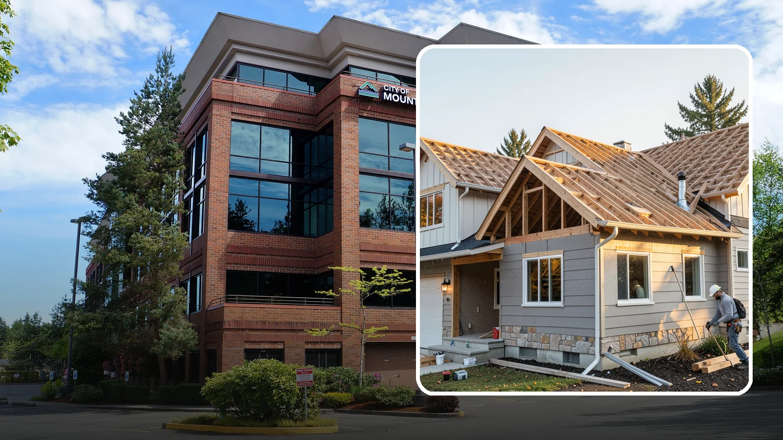 Roof Framing in Mountlake Terrace, Snohomish County, WA - Structural roof framing engineered to carry Northwest rain, wind, and snow loads on new builds and additions.