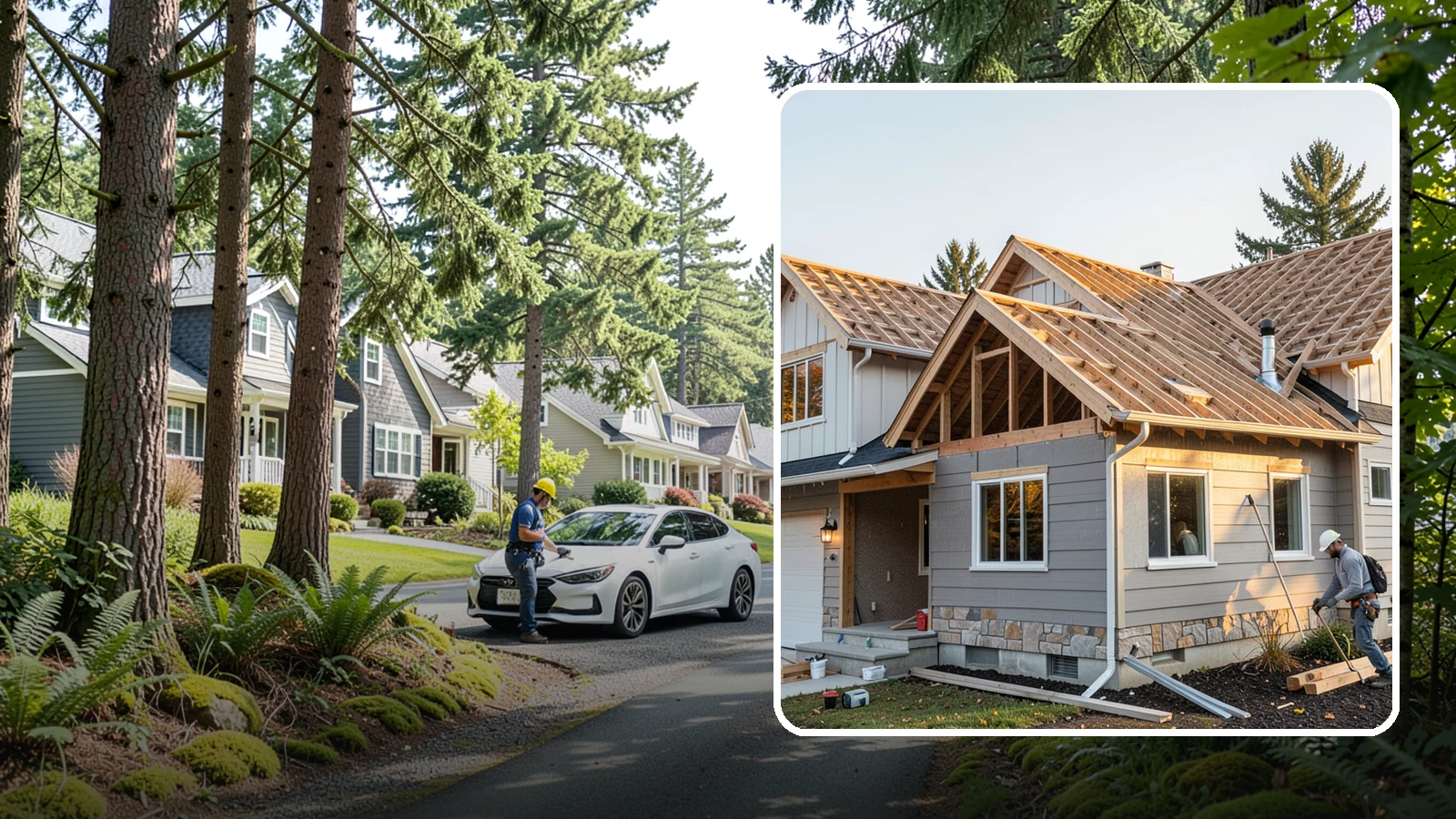 Roof Framing in Normandy Park, King County, WA - Structural roof framing engineered to carry Northwest rain, wind, and snow loads on new builds and additions.
