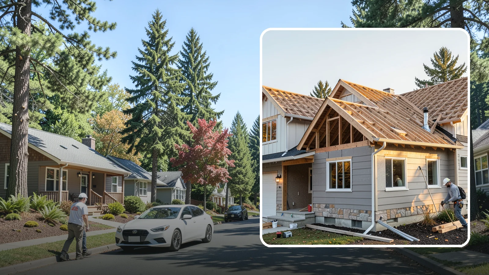 Roof Framing in Orting, Pierce County, WA - Structural roof framing engineered to carry Northwest rain, wind, and snow loads on new builds and additions.