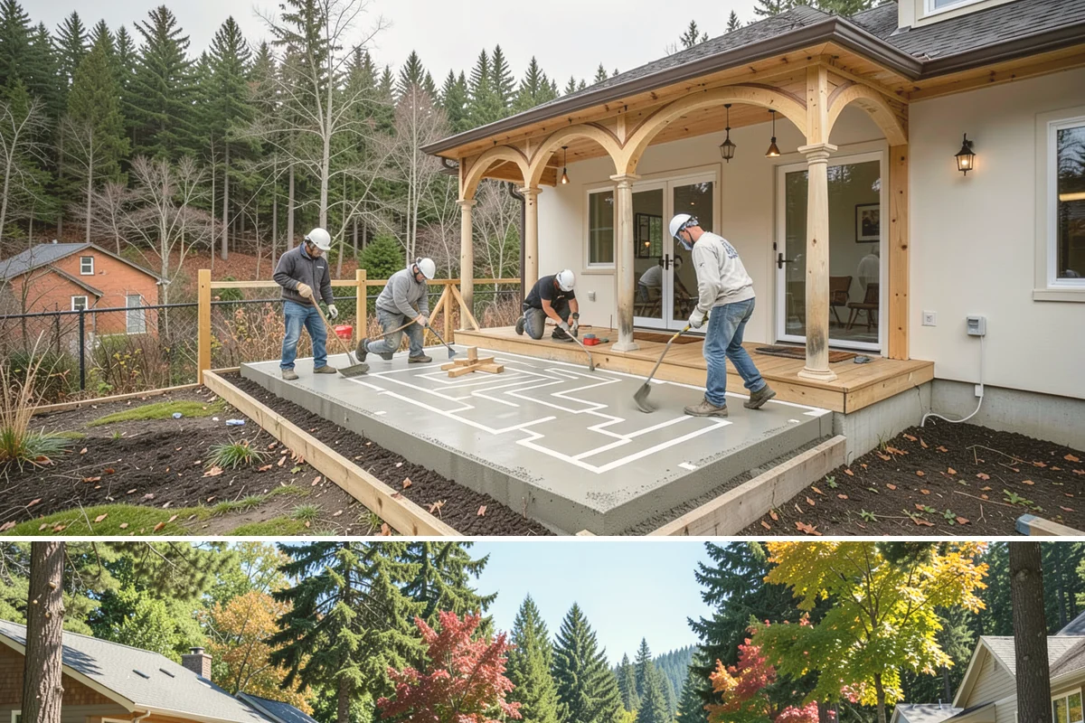 Roof Framing in Orting, Pierce County, WA - Framing in drier weather keeps lumber protected and the schedule moving toward a dried-in roof.