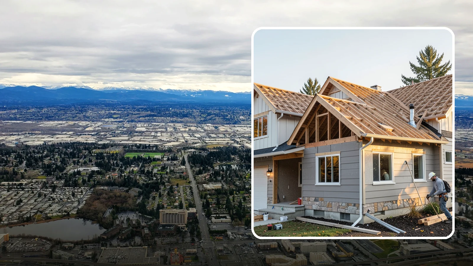 Roof Framing in SeaTac, King County, WA - Structural roof framing engineered to carry Northwest rain, wind, and snow loads on new builds and additions.