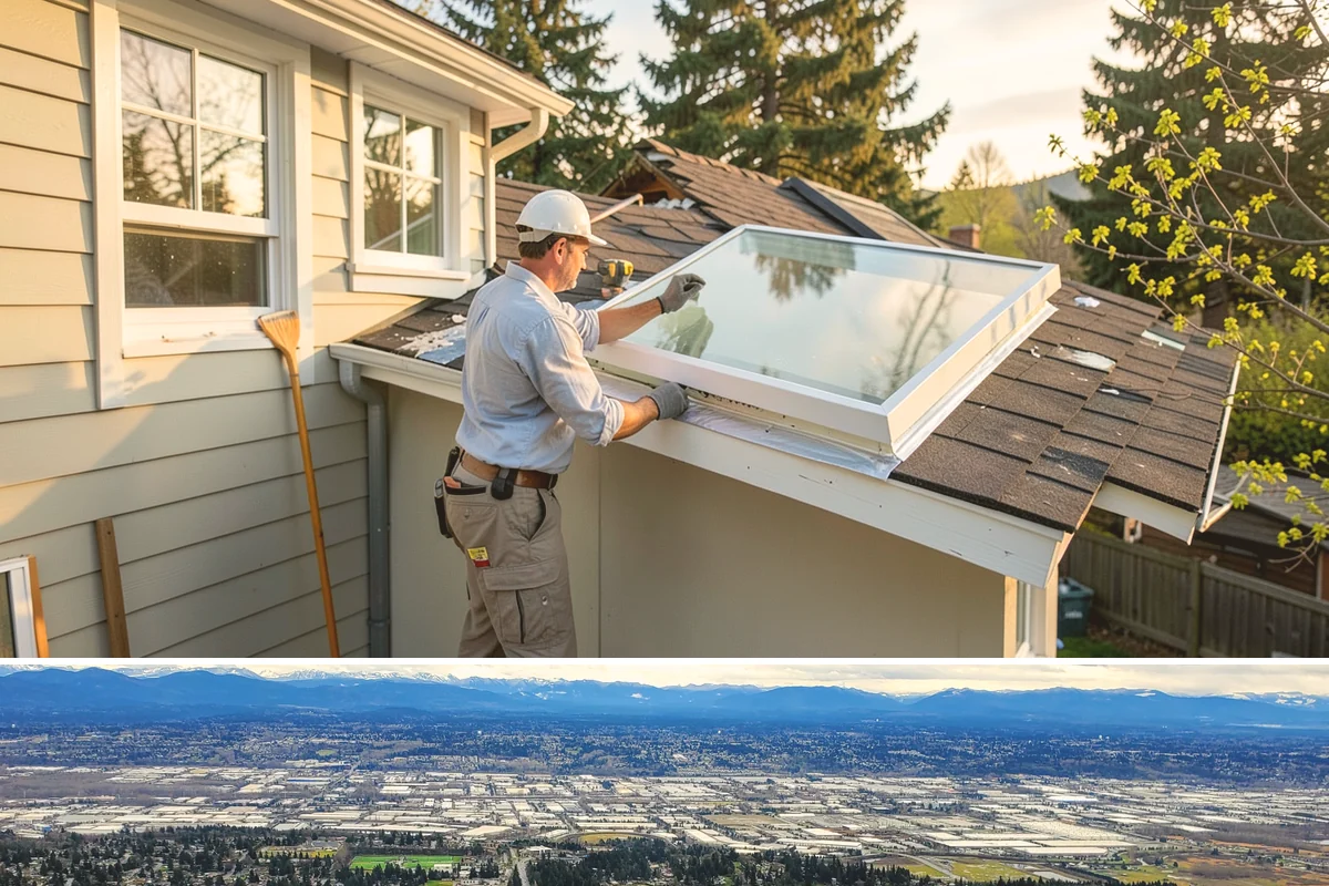 Roof Framing in SeaTac, King County, WA - Framing in drier weather keeps lumber protected and the schedule moving toward a dried-in roof.
