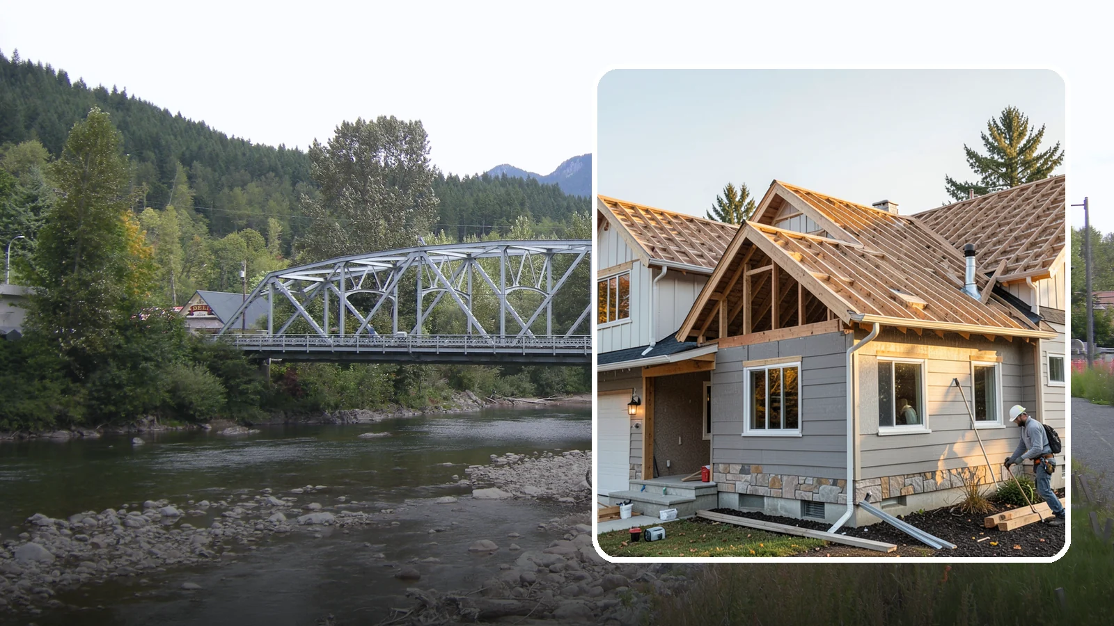 Roof Framing in Skykomish, King County, WA - Structural roof framing engineered to carry Northwest rain, wind, and snow loads on new builds and additions.