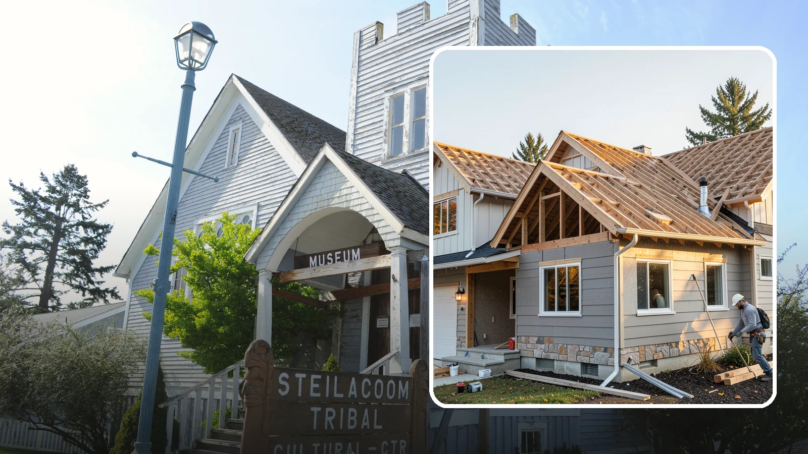 Roof Framing in Steilacoom, Pierce County, WA - Structural roof framing engineered to carry Northwest rain, wind, and snow loads on new builds and additions.