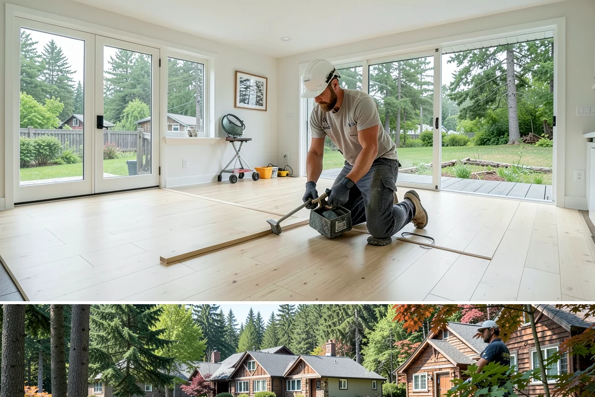 Roof Installation in Edgewood, Pierce County, WA - Dry summer weather offers the best conditions for adhesion and a clean, uninterrupted install.