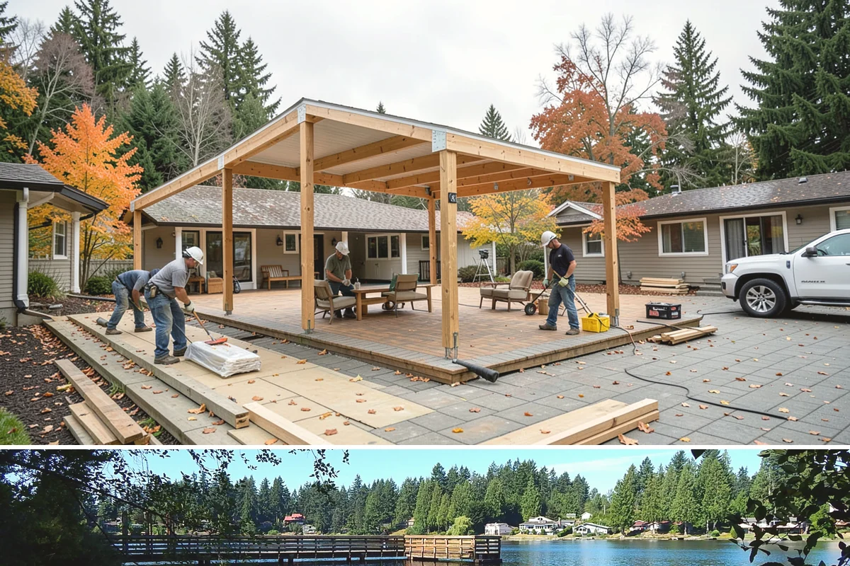 Roof Installation in Federal Way, King County, WA - Dry summer weather offers the best conditions for adhesion and a clean, uninterrupted install.