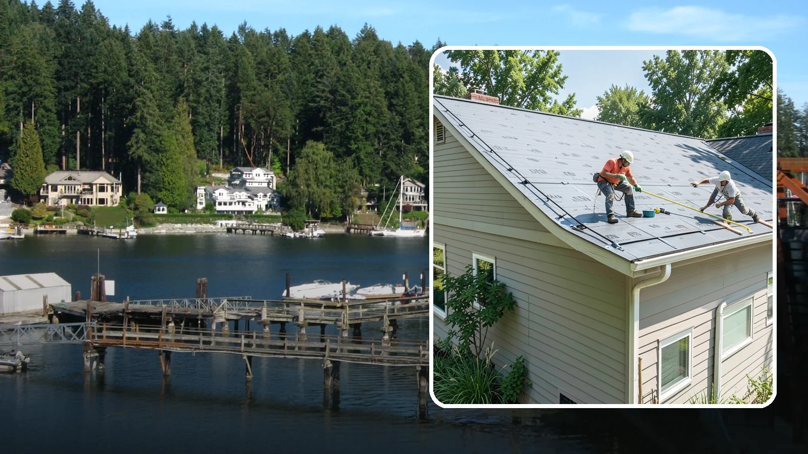 Roof Installation in Gig Harbor, Pierce County, WA - A complete new roof system installed with the underlayment, ventilation, and flashing Northwest weather demands.