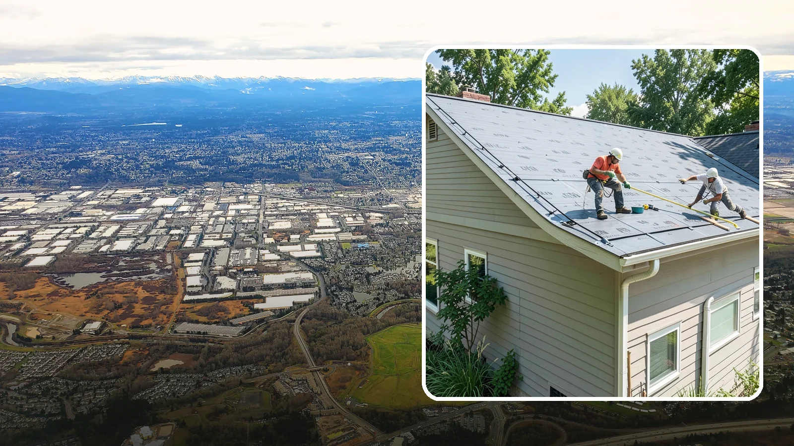 Roof Installation in Kent, King County, WA - A complete new roof system installed with the underlayment, ventilation, and flashing Northwest weather demands.