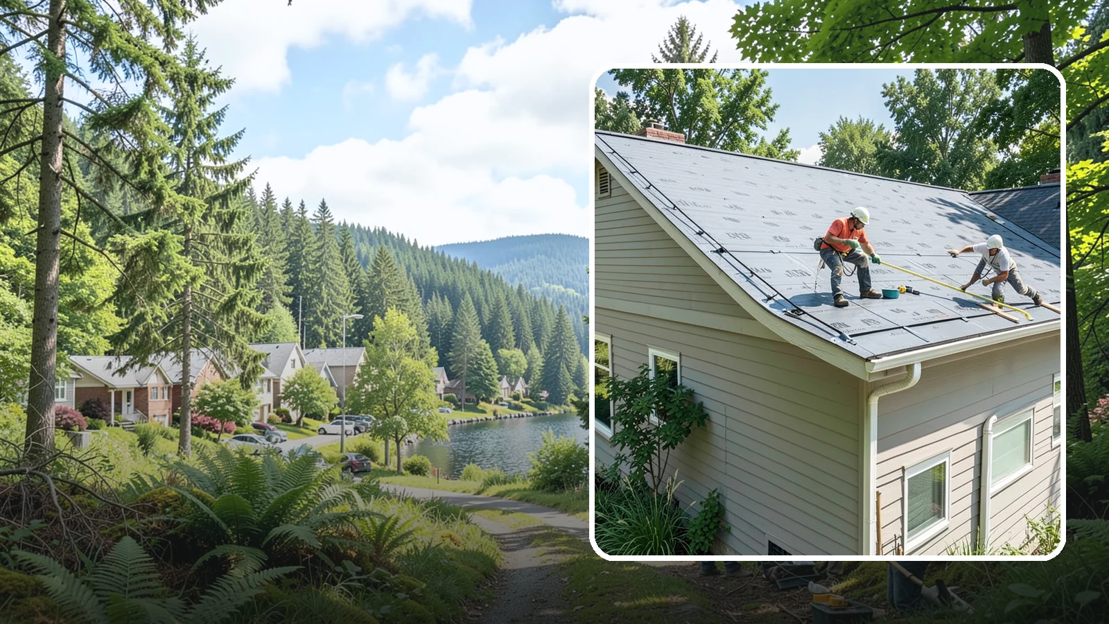 Roof Installation in Lake Forest Park, King County, WA - A complete new roof system installed with the underlayment, ventilation, and flashing Northwest weather demands.