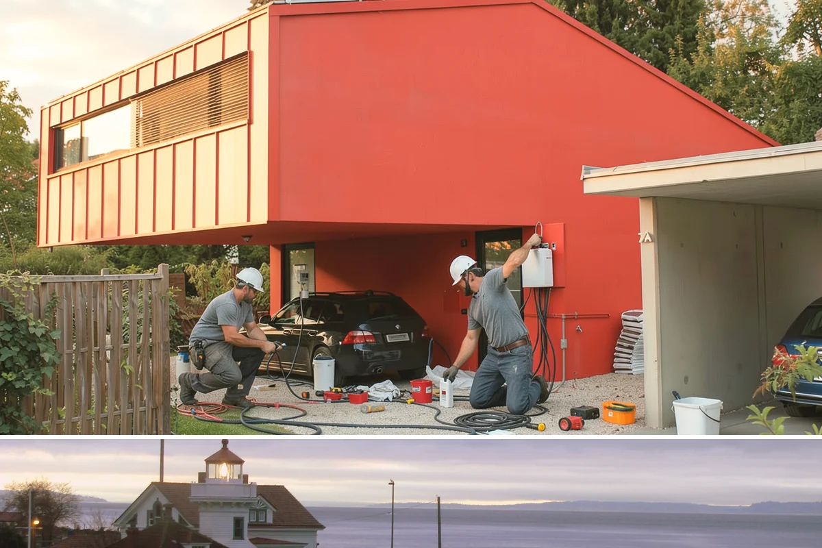Roof Installation in Mukilteo, Snohomish County, WA - Dry summer weather offers the best conditions for adhesion and a clean, uninterrupted install.