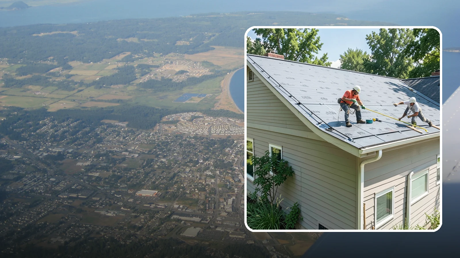 Roof Installation in Oak Harbor, Island County, WA - A complete new roof system installed with the underlayment, ventilation, and flashing Northwest weather demands.