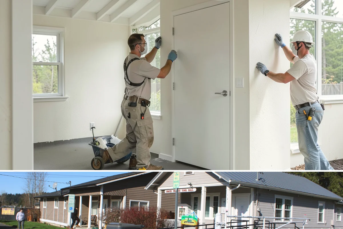 Roof Installation in South Prairie, Pierce County, WA - Dry summer weather offers the best conditions for adhesion and a clean, uninterrupted install.