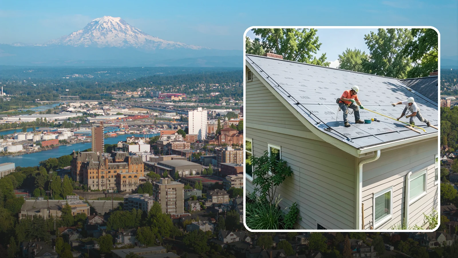 Roof Installation in Tacoma, Pierce County, WA - A complete new roof system installed with the underlayment, ventilation, and flashing Northwest weather demands.