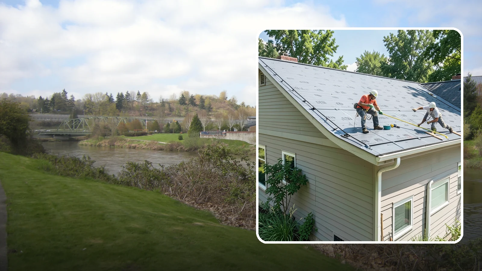 Roof Installation in Tukwila, King County, WA - A complete new roof system installed with the underlayment, ventilation, and flashing Northwest weather demands.