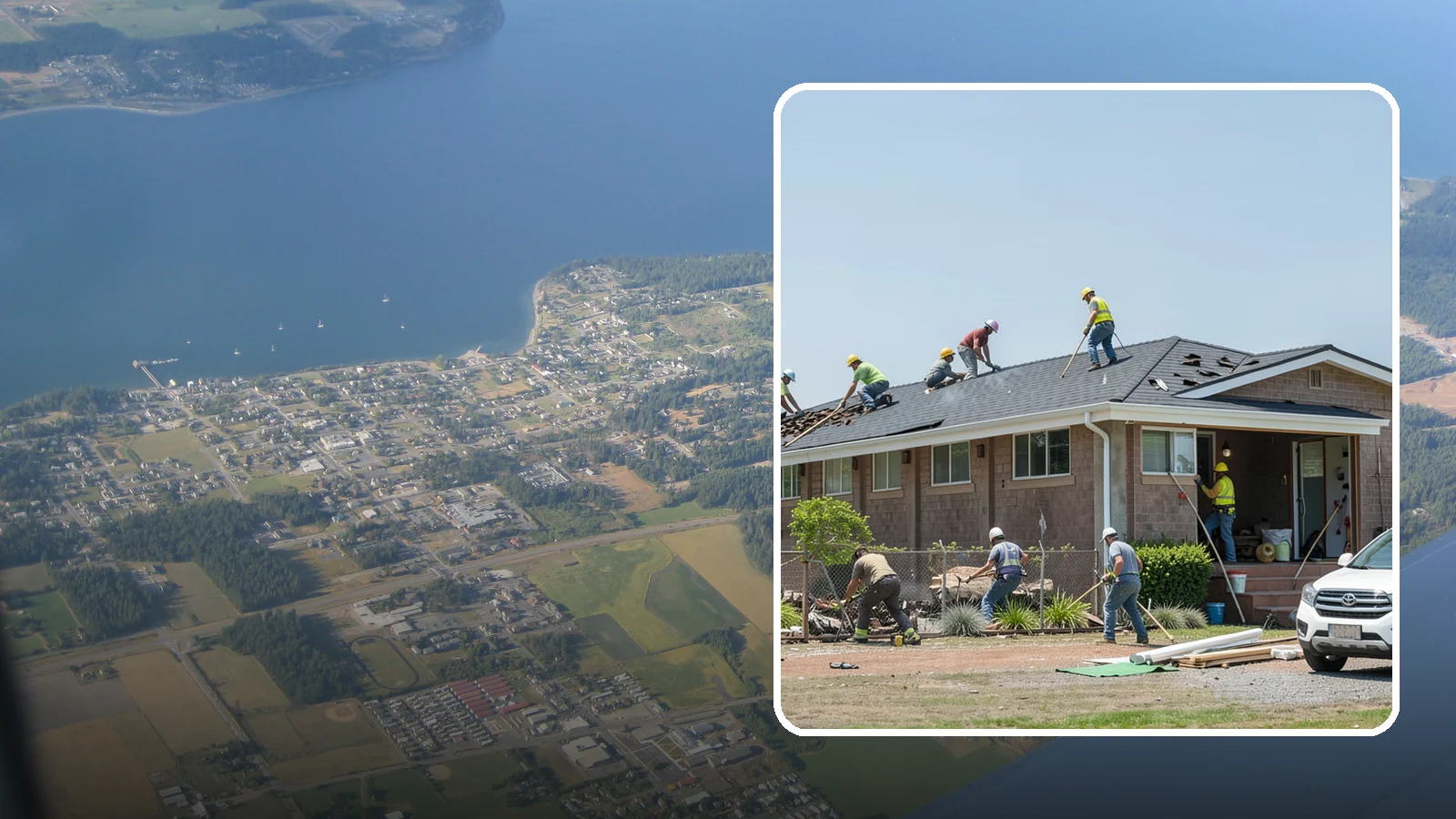 Roof Replacement in Coupeville, Island County, WA - A full roof replacement that removes your worn roof and installs a durable new system built for PNW rain.