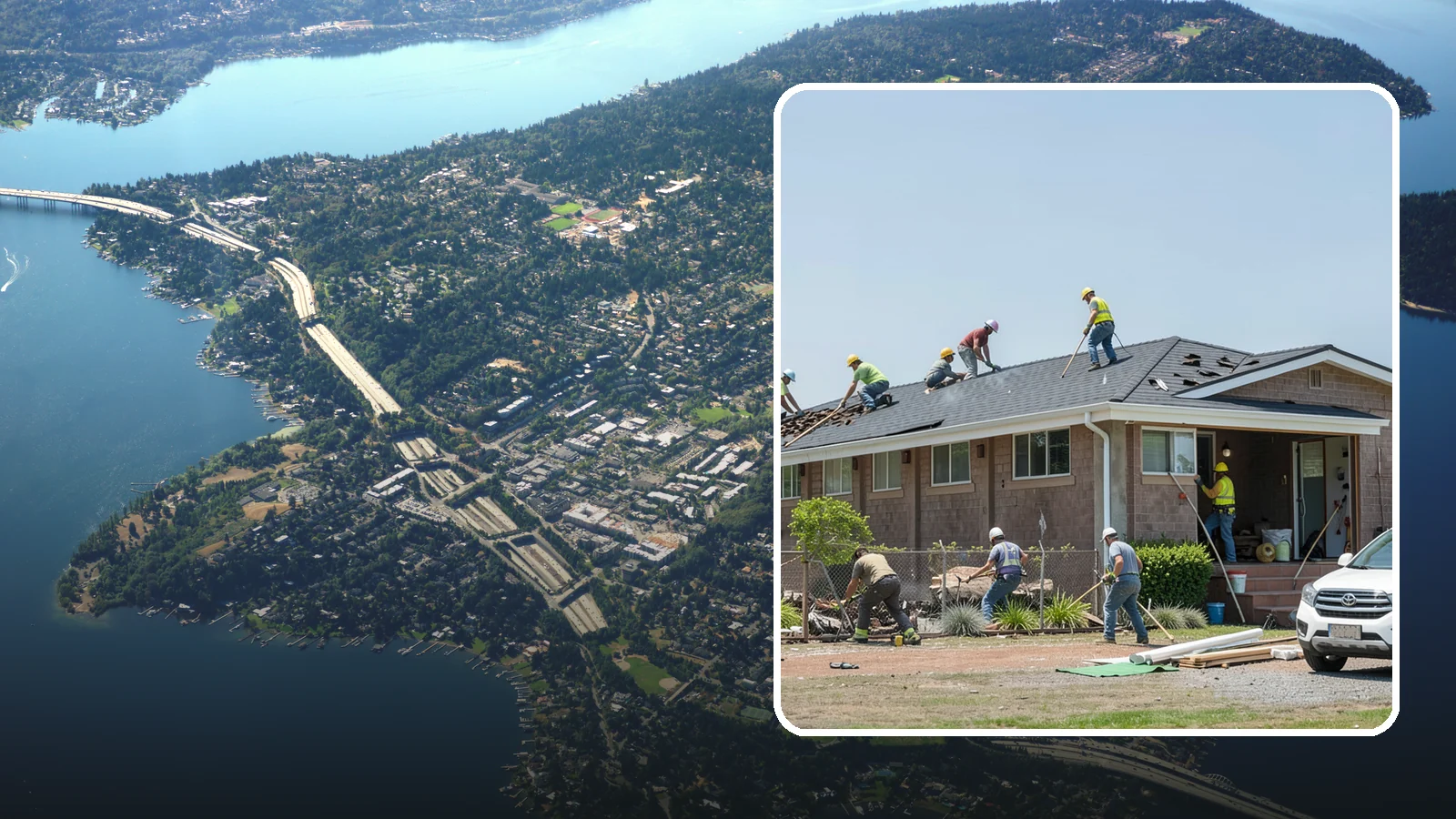 Roof Replacement in Mercer Island, King County, WA - A full roof replacement that removes your worn roof and installs a durable new system built for PNW rain.