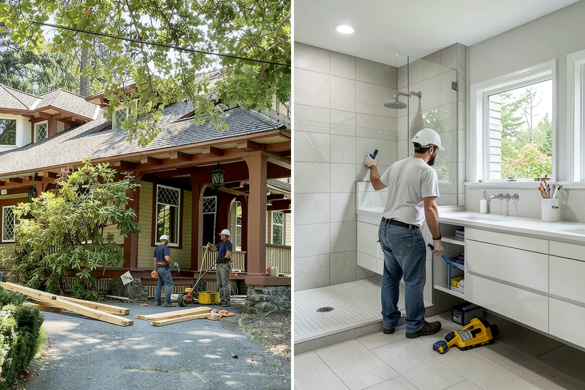 Roof Tear-Off in DuPont, Pierce County, WA - Protect the property and set up debris containment