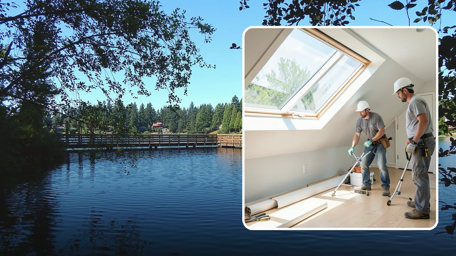 Roof Window Installation in Federal Way, King County, WA - Larger roof windows that turn attics and top-floor rooms into bright, livable spaces.