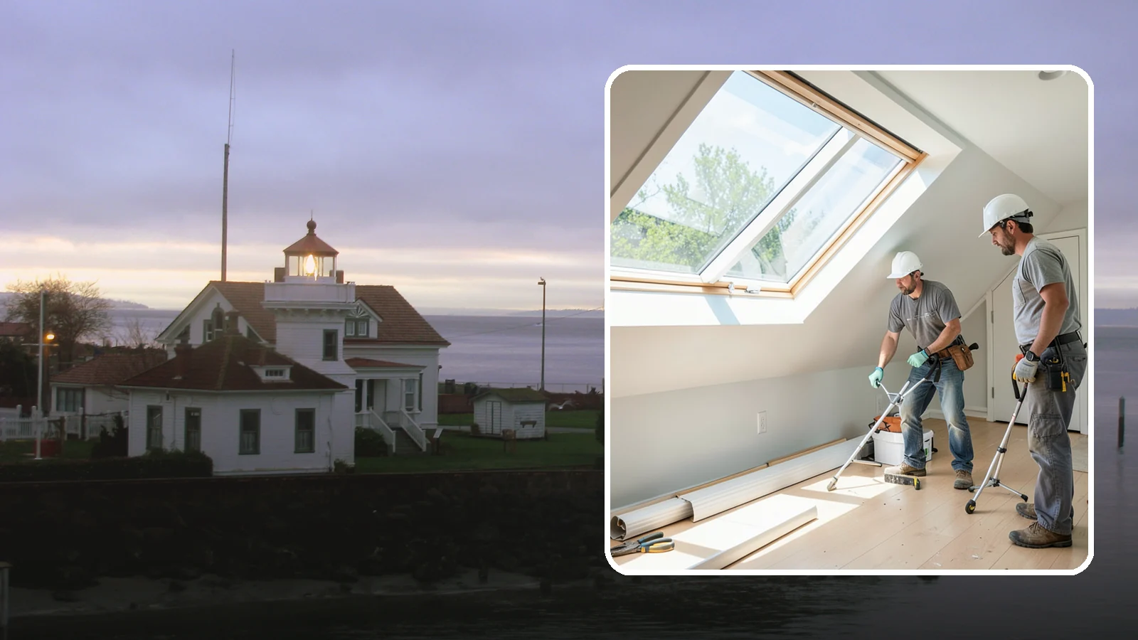 Roof Window Installation in Mukilteo, Snohomish County, WA - Larger roof windows that turn attics and top-floor rooms into bright, livable spaces.