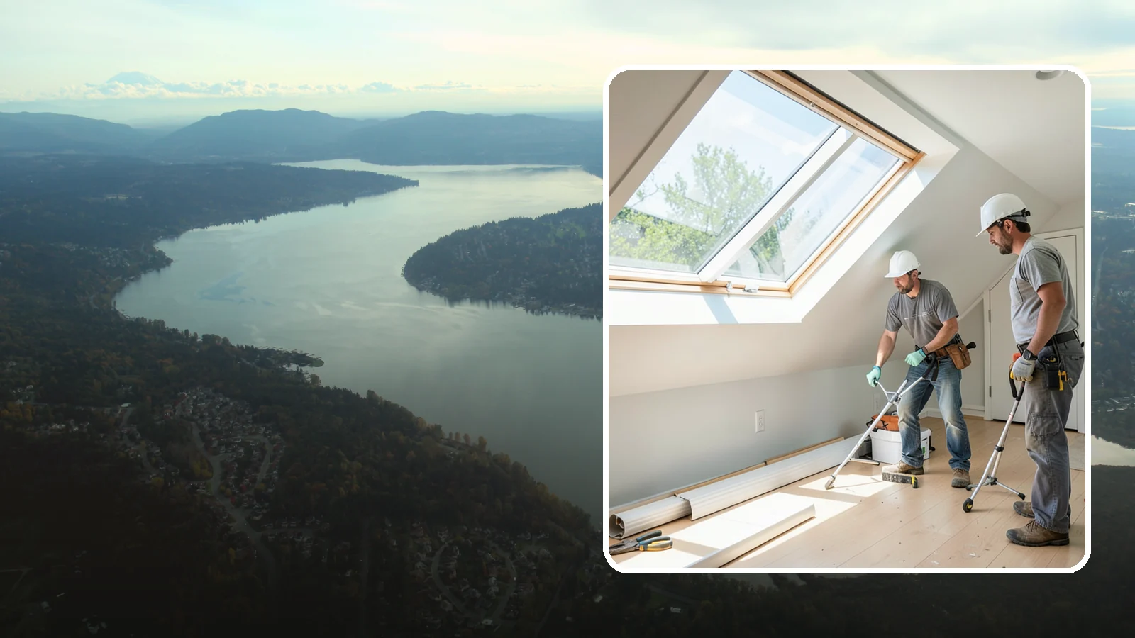Roof Window Installation in Sammamish, King County, WA - Larger roof windows that turn attics and top-floor rooms into bright, livable spaces.