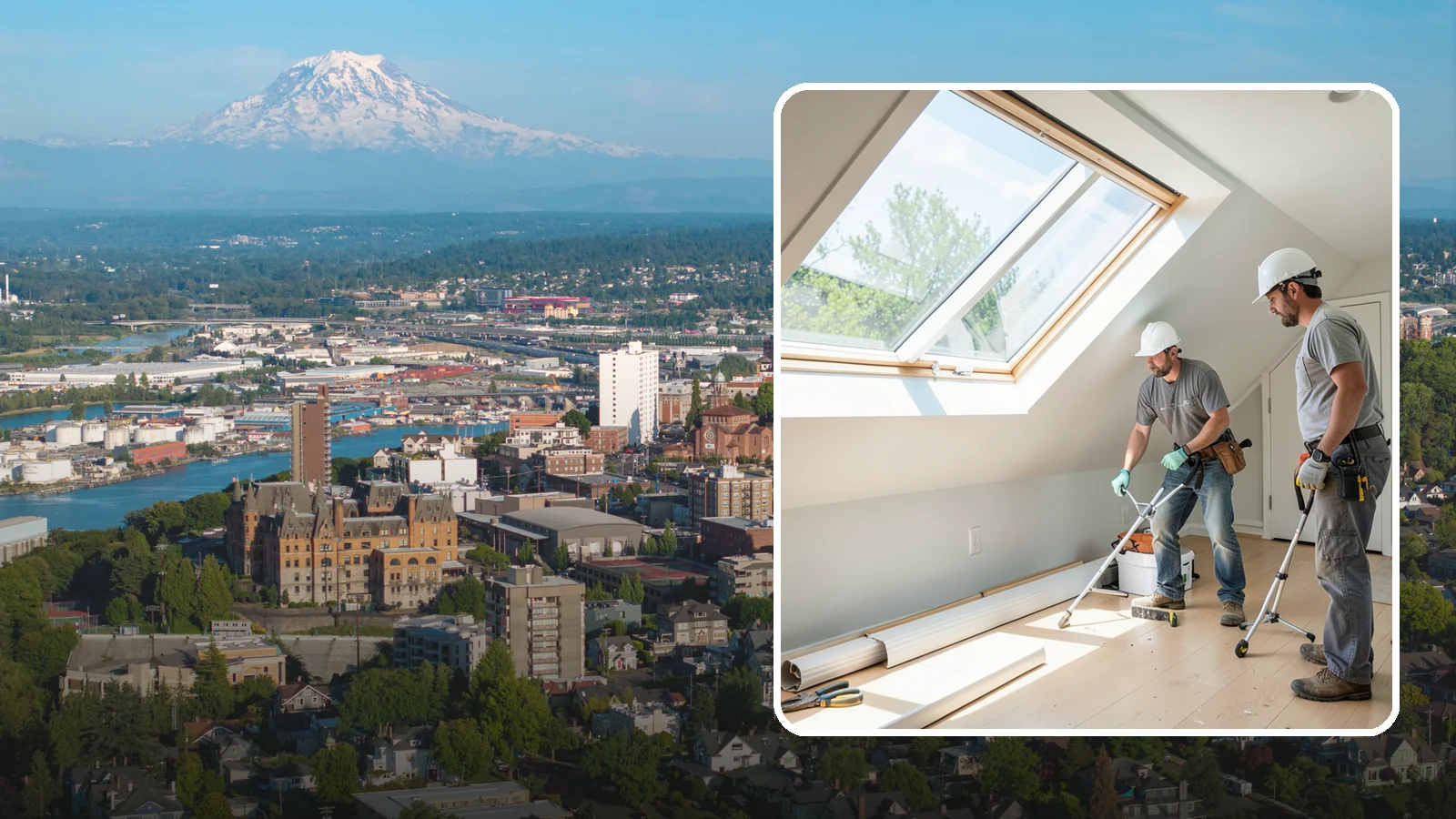 Roof Window Installation in Tacoma, Pierce County, WA - Larger roof windows that turn attics and top-floor rooms into bright, livable spaces.