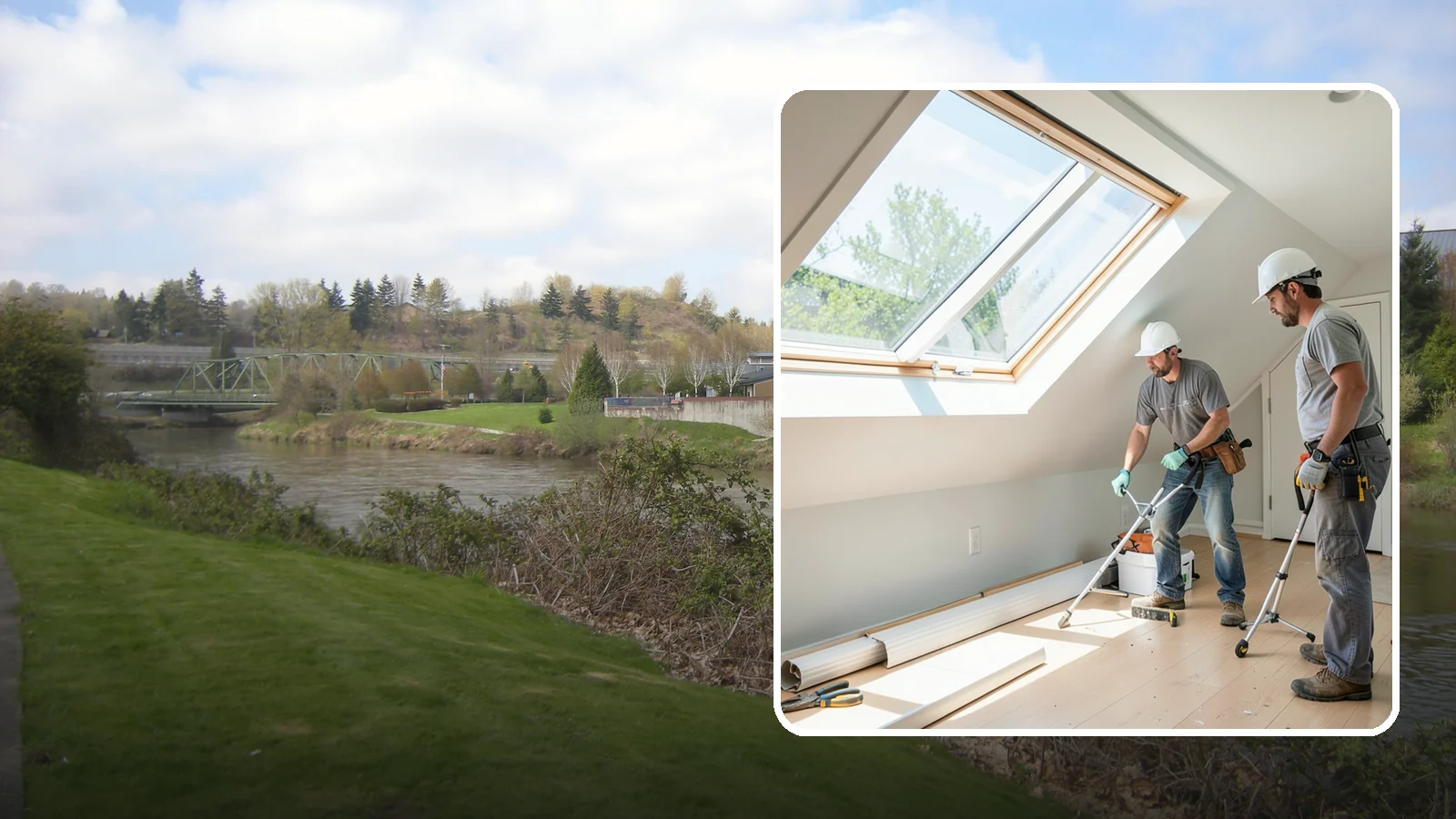 Roof Window Installation in Tukwila, King County, WA - Larger roof windows that turn attics and top-floor rooms into bright, livable spaces.