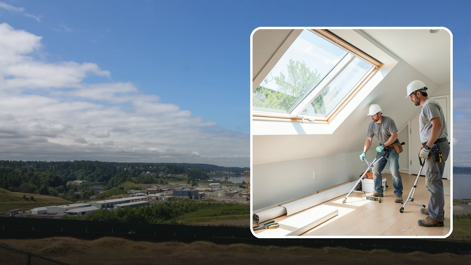 Roof Window Installation in University Place, Pierce County, WA - Larger roof windows that turn attics and top-floor rooms into bright, livable spaces.